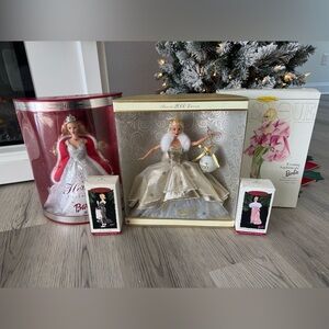 NEW Lot Of 5 BARBIE Holiday Christmas Special Edition 200O’s Y2K Barbie Dolls
